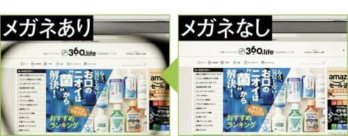 減退率:目のストレスはかなり抑えられる イメージ