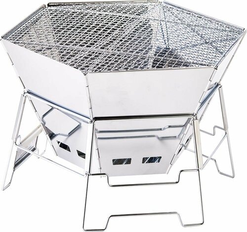 キャプテンスタッグ 「ヘキサ ステンレス ファイアグリル  M-6500」 イメージ