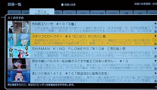 ▼AIおすすめ ブルーレイレコーダーおすすめ イメージ