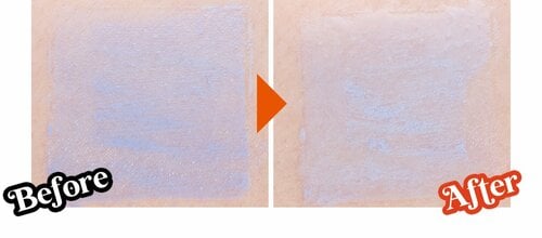 耐水性：ところどころ薄れたが全体的に残った ウォータープルーフの日焼け止めおすすめ イメージ