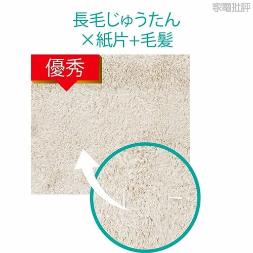 長毛じゅうたん✕紙片+毛髪 ニトリ家電おすすめ イメージ