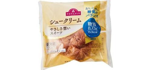 糖質オフ食だと気付きませんトップバリュ シュークリーム イメージ