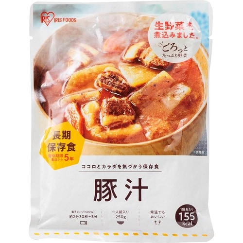 非常食おすすめ アイリスフーズ 災対食パウチ 豚汁 イメージ
