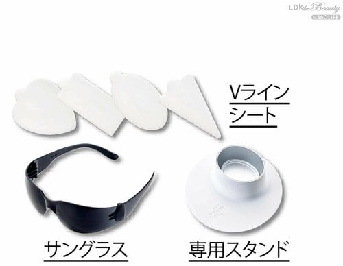 付属品：Vラインシートやサングラスなどが付属 光美容器・家庭用脱毛器おすすめ イメージ