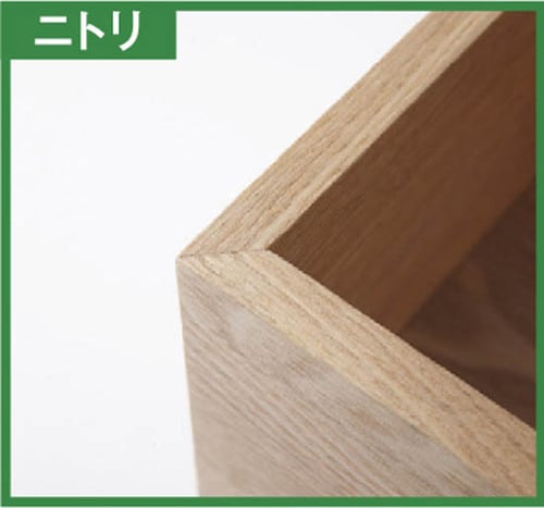 ［角の仕上がり］ビシッと直角両者互角のとんがりっぷりでした 壁付け家具おすすめ イメージ2