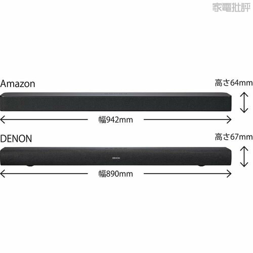 音質も設置性もデノン「DHT-S218」が優位 サウンドバーおすすめ イメージ2