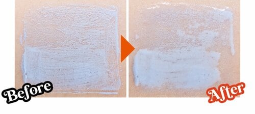 耐水性：肌から浮いて部分的に落ちた ウォータープルーフの日焼け止めおすすめ イメージ