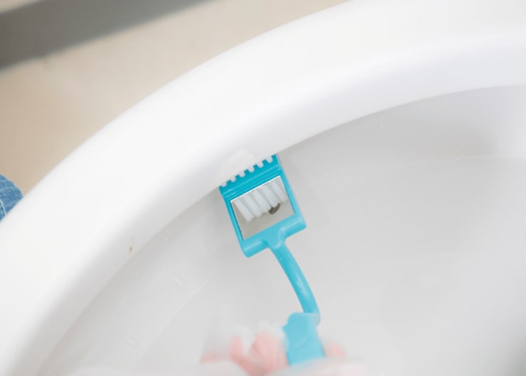 【トイレの裏ワザ】純白の秘訣は<br />100均ブラシで「見える化」！