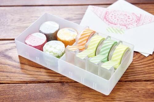 その2：マステの定位置は無印で！ 柄違いや予備もすっきり片付く イメージ