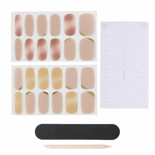 ジェルネイルシールおすすめ ビューティーアベニュー リアルジェルネイルシール/マロンピンクブラウン イメージ2