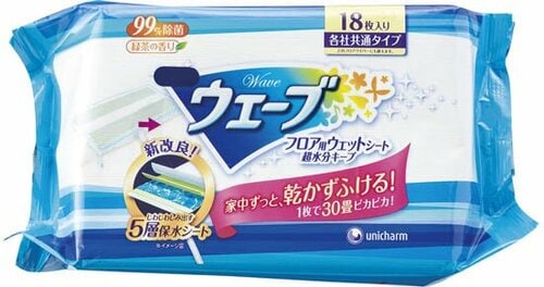 ユニチャーム:ウェーブ フロア掃除用:ウェットシート:超水分キープ