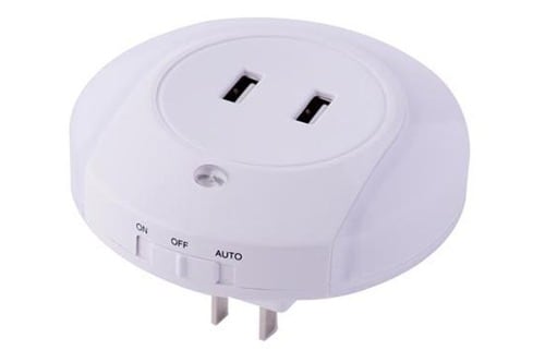 LNSTUDIO:LEDナイトライト コンセント差込口付き:ライト:LEDライト