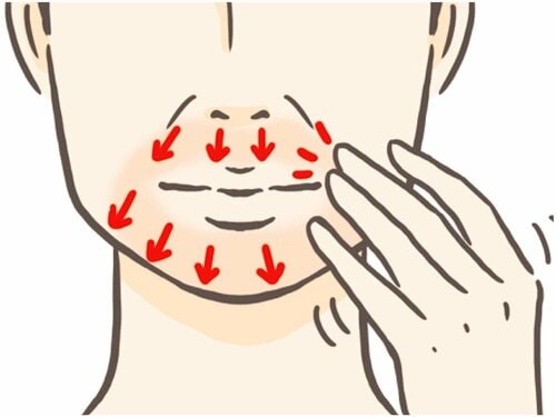 2:指のはらで軽く叩いてぼかす メンズコンシーラーおすすめ イメージ