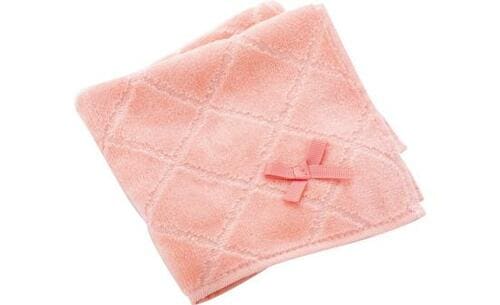 Francfranc:バロット ハンカチタオル ハーリキンチェック ピンク:タオル