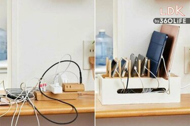 ニトリvs無印】充電ステーションのごちゃつきを解消するケーブル