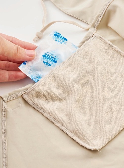デザイン：ポケットに保冷剤も入る UVカットフェイスカバーおすすめ イメージ