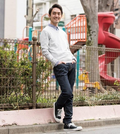 グローバルワークのストライプシャツはこう着るのが正解！ イメージ2