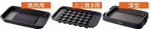 3種のプレート付きでメニューの幅が広がる イメージ