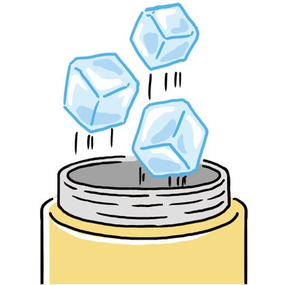ICE:氷水で予冷しておくと保冷力が持続 スープジャーおすすめ イメージ