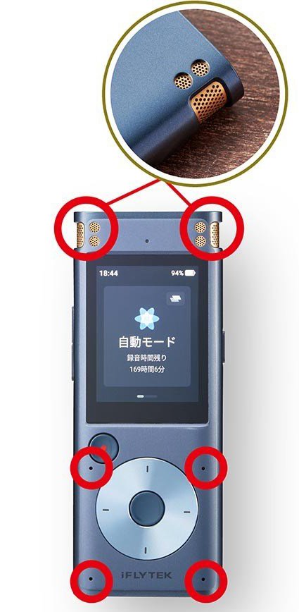 マイクを6つ搭載し聞き逃しゼロ。録音品質のよさが光りました AIボイスレコーダーおすすめ イメージ