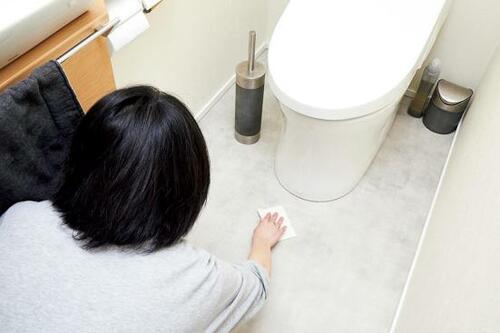 トイレの床・壁に「キレキラ!トイレクリーナー」
