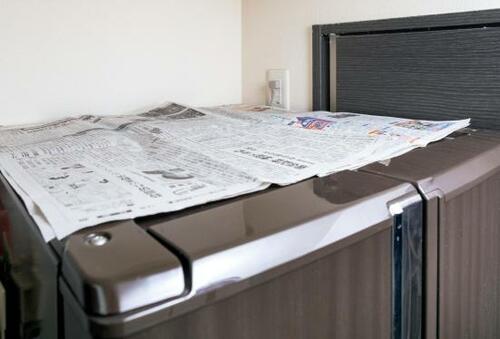 汚れを落としたら新聞紙を敷いて予防掃除！ イメージ