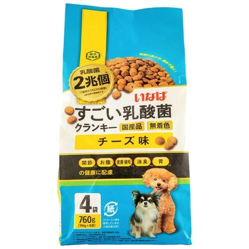 ドッグフードおすすめ いなばペットフード  すごい乳酸菌 クランキー チーズ味 イメージ