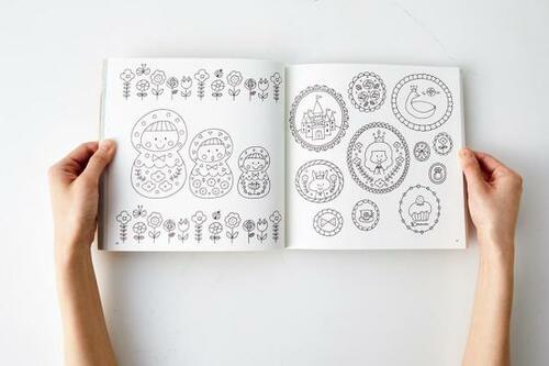 ブティック社「かんたん かわいい ぬり絵帖」 大人の塗り絵おすすめ イメージ2