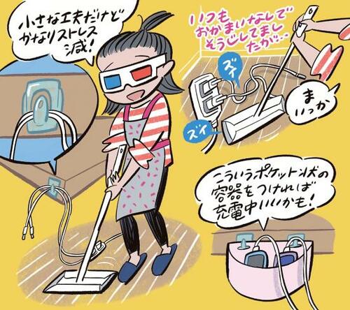 コードをまとめて掃除がラクに？思った以上にストレスが減った！ イメージ