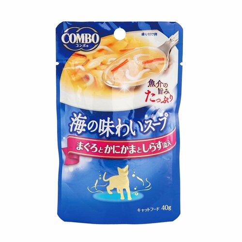 猫用ウェットフードおすすめ 日本ペットフード コンボ 海の味わいスープ まぐろとかにかまとしらす添え イメージ1