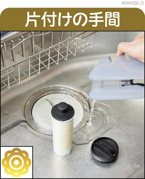 【片付けの手間】カートリッジを外して排水 スチームクリーナーおすすめ イメージ
