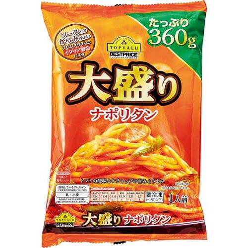 C評価: ピーマンの水が出て苦い トップバリュ「大盛り ナポリタン」 イメージ