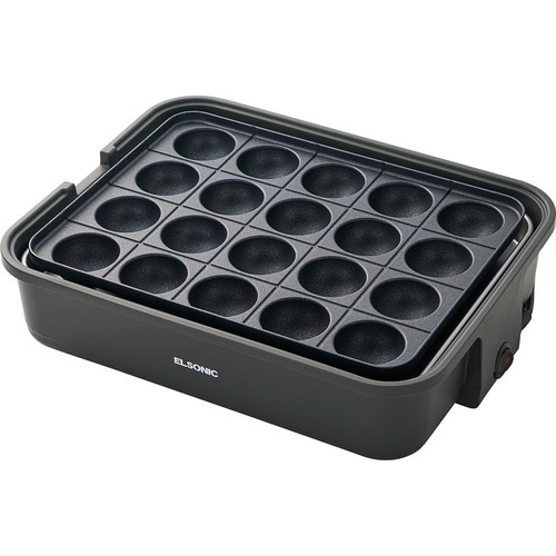 たこ焼き器おすすめ ノジマ エルソニック 着脱式たこ焼き器 20個 EYTAKO201 イメージ