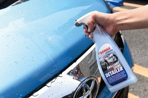 750mlの大容量コーティング施工車にも使えます イメージ