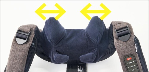 【付加機能】もみ玉の幅を調節可能 ネックマッサージャーおすすめ イメージ