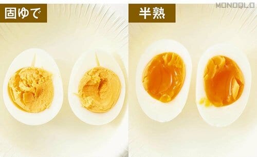 【仕上がり】固ゆで・半熟 ゆで卵メーカーおすすめ イメージ