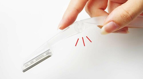 開閉部分がグラつき不安定 L字カミソリおすすめ イメージ
