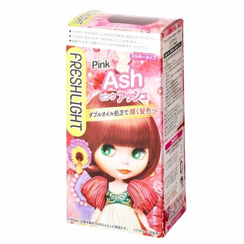ピンクのヘアカラーおすすめ フレッシュライト ミルキーヘアカラー ピンクアッシュ イメージ1