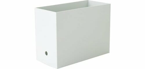 無印良品:ポリプロピレンファイルボックス スタンダードタイプ・ワイド A4用ホワイトグレー