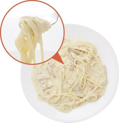 ベーコン山盛りで大満足たっぷりベーコンのカルボナーラ レトルトパスタソースおすすめ イメージ2