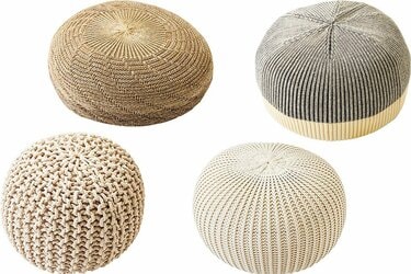 【値下げ】モロッコ  クッション　プフ　（ホワイト×ホワイト） 値下げ】モロッコ クッション プフ （ホワイト×ホワイト）