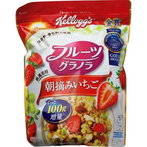 ケロッグ:フルーツグラノーラ 朝摘みいちご 600g:食品
