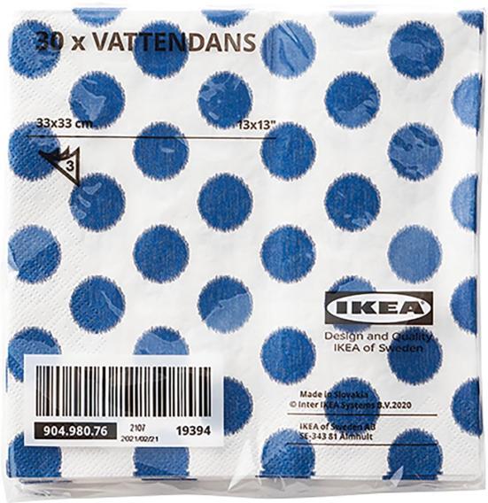 IKEA「ヴァッテンダンス 紙ナプキン」