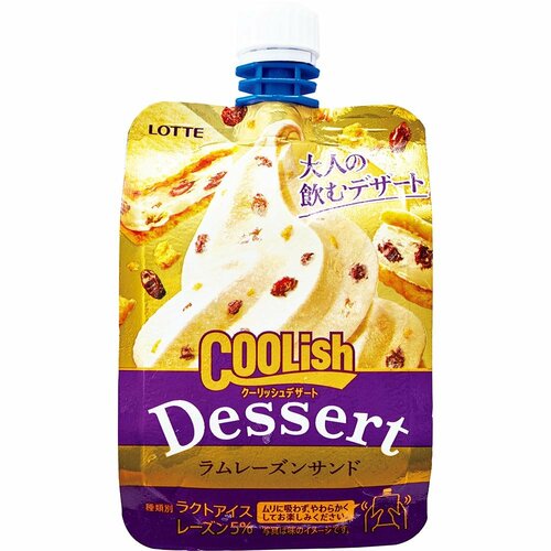 アイスクリームおすすめ ロッテ クーリッシュデザート ラムレーズンサンド イメージ1
