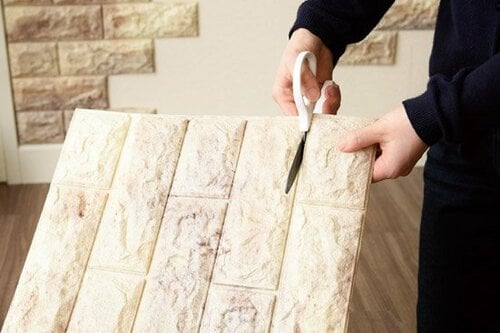 切り貼り簡単、なのに重厚レンガ調クッションシート イメージ2