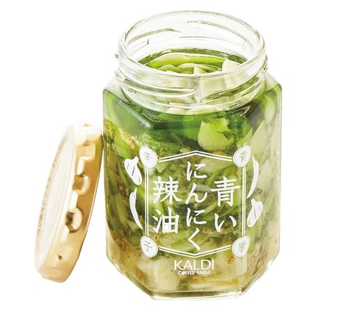 カルディオリジナル 青いにんにく辣油青唐辛子の製品画像