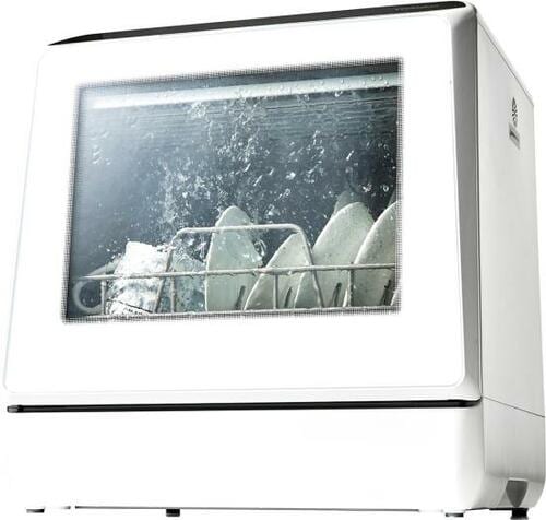 「ほったらかし」で洗い残しゼロ! サンコー「水道いらずのタンク式食器洗い乾燥機 ラクア」 イメージ