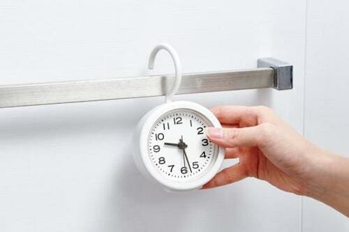 完全防水じゃないのが惜しい！無印良品 アナログ バスクロック イメージ3