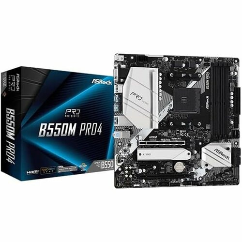 マザーボードおすすめ ASRock B550M Pro4※画像はAmazonより イメージ1
