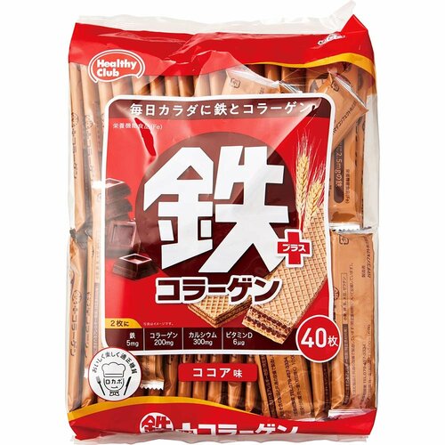 鉄分入りお菓子おすすめ ハマダコンフェクト 鉄プラスコラーゲン ウエハース イメージ1